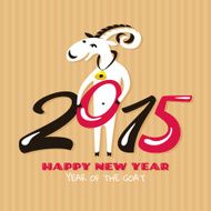 New year greeting card with goat N8