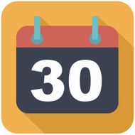 vector rounded corner square modern flat style calendar icon