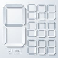 Vector modern electronic numbers set N3