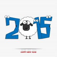 New year 2015 greeting card design N2