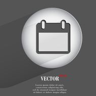Calendar Flat modern web button with long shadow and space N4