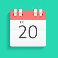 Flat Calendar Icon Vector Illustration N4