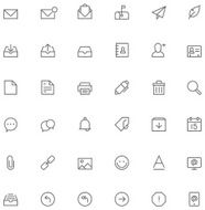 Email icon set