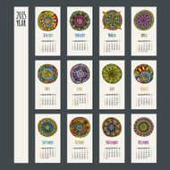 Ethnic calendar 2015 year design N2