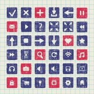 Collection of icons web design elements