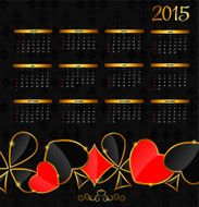 Vector Illustration 2015 New Year Calendar N7