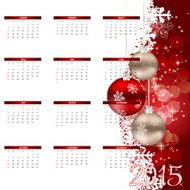 Vector Illustration 2015 New Year Calendar N9