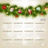 Vector Illustration 2015 New Year Calendar N14