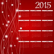 Vector Illustration 2015 New Year Calendar N17