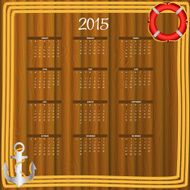 Vector Illustration 2015 New Year Calendar N18