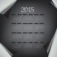 Vector Illustration 2015 New Year Calendar N22
