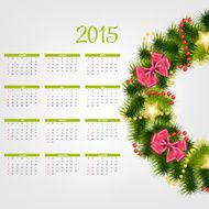 Vector Illustration 2015 New Year Calendar N24