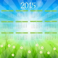 Vector Illustration 2015 New Year Calendar N26