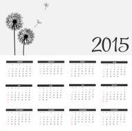 Vector Illustration 2015 New Year Calendar N28
