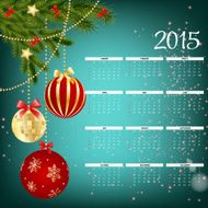 Vector Illustration 2015 New Year Calendar N29