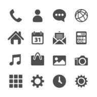 telephone application icon set vector eps10