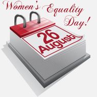 calendar 26 August Women&#039;s Equality Day Vector