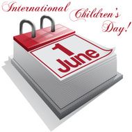 calendar 1 June International Children&#039;s Day