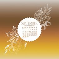 Vector calendar september