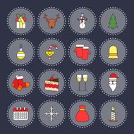 Christmas icons set N48