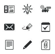 Office documents and business icons N25