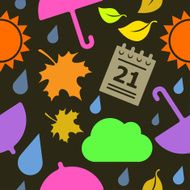 Vector seamless autumn pattern