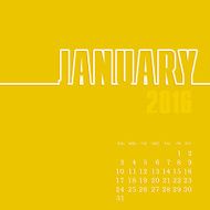 January 2016 year vector calendar