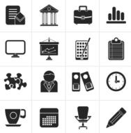 Black Business and office icons N2