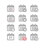 Calendar icons set vector