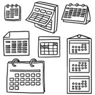 vector set of calendar N2