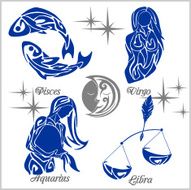 Zodiac signs and icons Vector illustration N10