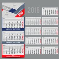 Vector calendar 2016 - Planner for three month N17