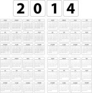 Calendars 2014 English N3