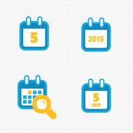 Vector Calendar Icons on white