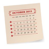 October 2015 calendar N4