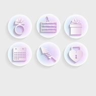 Light icons for wedding