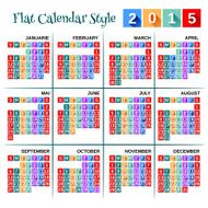 Calendar 2015 flat style