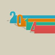 New Year Card Template Vector