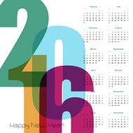 Year Calendar Vector illustration N6