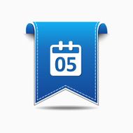 Calender Sign blue Vector Icon Design N4