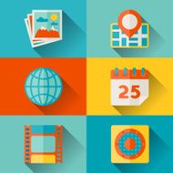 Social media concept illustration in flat design style N2