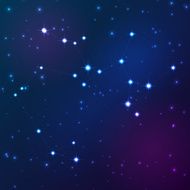 Sagittarius vector Zodiac sign bright stars in cosmos