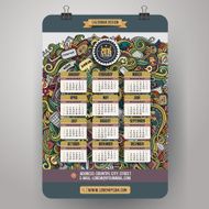 Doodles social media Calendar 2016 year