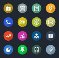 Flat Business icons N3