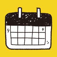 Monthly calendar doodle drawing N36