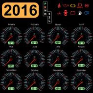 calendar speedometer car N3