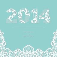 New year 2014 lace background