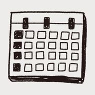 Monthly calendar doodle drawing N37