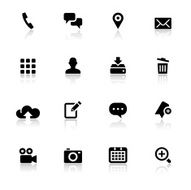 Black &amp; White Icons Set N4