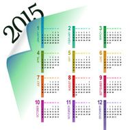 multicolor 2015 calendar